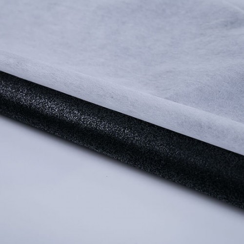 Lightweight Non Woven Fusible Interlining, 40" x 100 Yards, White & Black